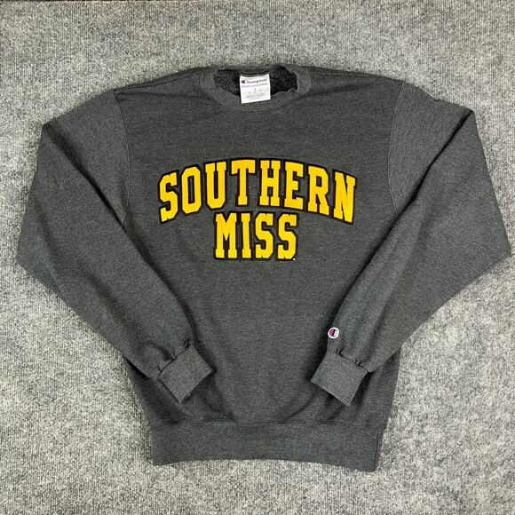 Champion Sweatshirt Womens S Gray Southern Miss Logo Pullover Fleece Crewneck - Picture 2 of 9